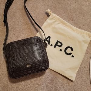A.P.C. Louisette Lizard Embossed Leather Bag
